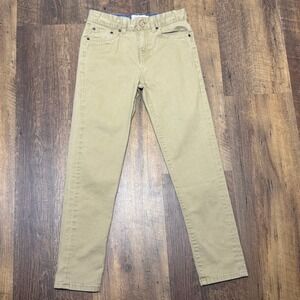 Lucky Brand Boys Khaki Authentic Skinny Chino Pants Tan Size 14 Adjustable Waist